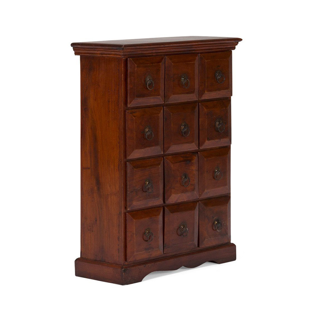 Šuplíková komoda Tessa hnědá masiv palisandr  Komody MH1128W