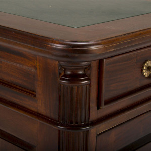 Psací stůl Windsor 160 cm zelená kůže masiv mahagon Windsor Pracovní a psací stoly MH0952W