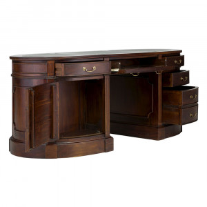 Oválný psací stůl Windsor hnědý masiv mahagon Windsor Pracovní a psací stoly MH0940W