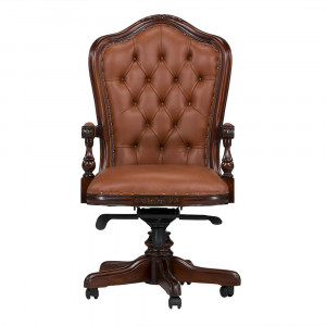 Anglická kancelářská židle Windsor hnědá masiv mahagon Windsor Kancelářské židle MH0942W