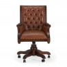 Anglické kancelářské křeslo kožené Windsor mahagon Windsor Kancelářské židle MH0944W