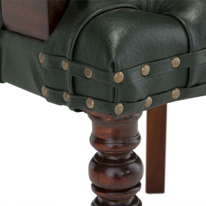 Zelené křeslo Windsor masiv mahagon Windsor Kancelářské židle MH0947W