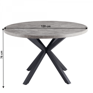 Kulatý jídelní stůl Figi II - beton Increda Jídelní stoly MH2904070