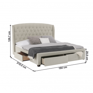 Čalouněná postel 180x200 Marlen - krémová Kalinda Postele MH2095150
