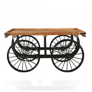 Odkládací retro vozík Wood Cart VÝPRODEJ  Stoly a stolky MH325W