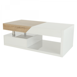 Konferenční stolek Mora - bílý lesk/dub sonoma Falcon Konferenční stolky MH2057170
