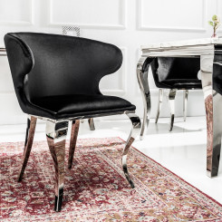 Židle Barock Černá - sada 2 kusů - VÝPRODEJ Barock Jídelní židle 38871