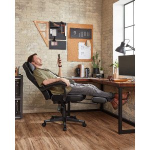 Herní, kancelářská židle Alex umělá kůže šedá  Kancelářské židle OBG073B03
