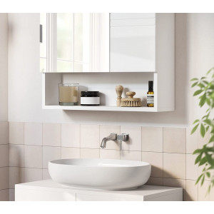 Koupelnová skříňka se zrcadlem VASAGLE - BBK122W01  Koupelnové skříňky BBK122W01