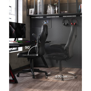 Počítačová židle Alex černá umělá kůže  Kancelářské židle OBG064B01