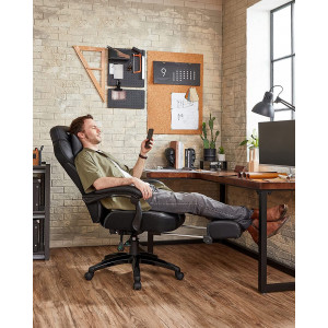 Kancelářská židle s podnožkou Alex černá  Kancelářské židle OBG077B01