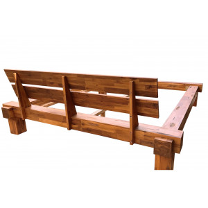 Dřevěná postel z masivu Leyla akácie 160x200  Dvoulůžkové manželské postele STM-345733
