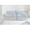 Sametová pohovka Velvet 220 cm modrá  Sedací soupravy 39844