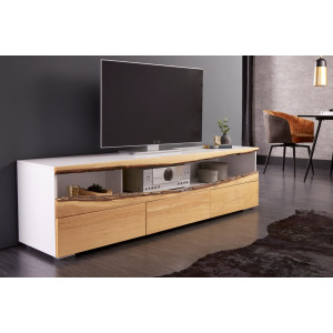Stylový TV stolek Oak 180 cm bílý, dub  TV stolky a komody MH400610
