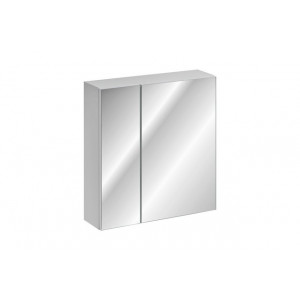 Závěsná skříňka se zrcadlem Leonardo 84 bílá 60 cm  Nástěnné skříňky LEONARDO WHITE 84-60-B-2D
