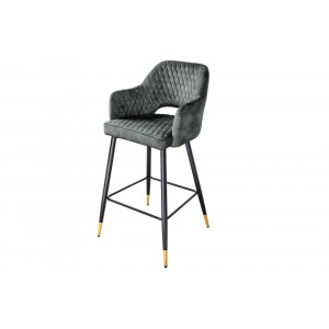 Barová židle Parise šedozelený samet – sada 2 kusů  Barová židle MH415170
