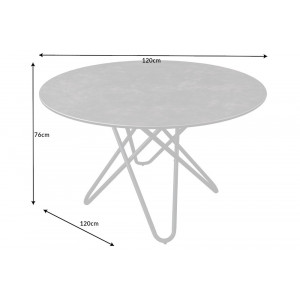 Kulatý jídelní stůl Elypse 120 cm keramika antracit  Jídelní stoly MH417100