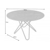 Kulatý jídelní stůl Circular 120 cm keramika antracit  Jídelní stoly 41710