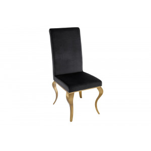 Elegantní židle Baroque černý samet – sada 2 kusů  Jídelní židle MH423160