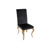 Elegantní židle Modern Barock černý samet – sada 2 kusů  Jídelní židle 42316