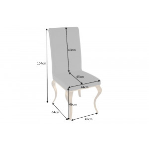 Elegantní židle Baroque černý samet – sada 2 kusů  Jídelní židle MH423160