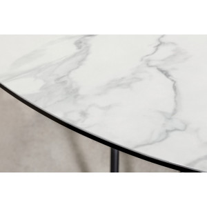 Kulatý jídelní stůl Elypse 120 cm keramika bílý mramorový dekor  Jídelní stoly MH423690