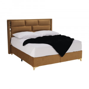 Stylová boxspringová postel 180x200 Goldie světlehnědá  Boxspring postele MH03408770