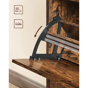 Hnědý botník VASAGLE s výklopnými dvířky LBC030X01  Botníky LBC030X01