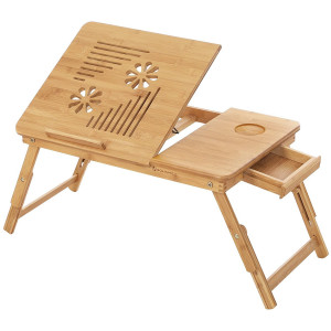 Bambusový stolek na laptop Laura Odkládací stolky LLD002