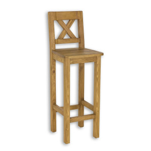 Dřevěná barová židle z masivní borovice Corona - Odstín K01 Corona Barové židle MHSIL230