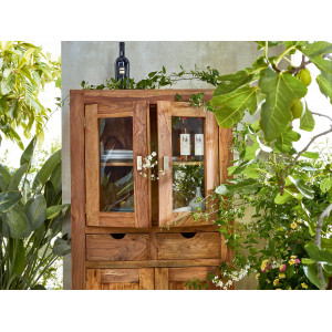 Dřevěná prosklená vitrína Monrovia dřevo palisandr Monrovia Komody a šatní skříně MH65170