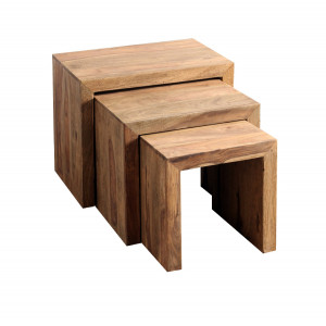 Dřevěný stolky 3ks Monrovia dřevo palisandr Monrovia Odkládací stolky MH64340