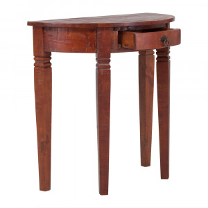 Hnědý konzolový stolek z masivní borovice Catalina hnědý  Konzolové stolky MH0337W