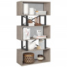 Designová knihovna Vintage šedý dub - VÝPRODEJ  Nábytek LBC099B02X