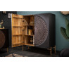 Dřevěná designová komoda Black Mandala mango Black Komody 41105