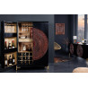 Černá designová barová komoda Black Mandala 140cm Black Komody 41106