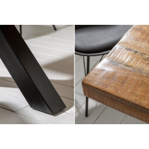 Jídelní stůl 160x90 z mangového dřeva Iron Craft 70mm  Jídelní stoly 40012