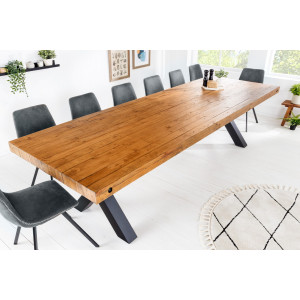 Jídelní stůl Thor X Vintage Brown 300 cm masiv borovice 8cm tloušťka desky  Jídelní stoly 43380