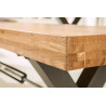 Stolová lavice Thor 180 cm masiv divoký dub tloušťka desky 6cm  Lavice 38807