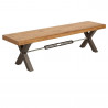 Stolová lavice Thor 180 cm masiv divoký dub tloušťka desky 6cm  Lavice 38807