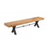 Stolová lavice Thor Vintage braun 200 cm masiv borovice tloušťka desky 8cm  Lavice 43677