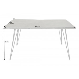 Jídelní stůl Scorpion 140 cm šedý masiv akácie Scorpion Jídelní stoly 43665