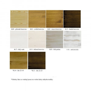 Dřevěná šatní skříň Corona Bianco - výběr moření Corona Šatní skříně MHPEL010