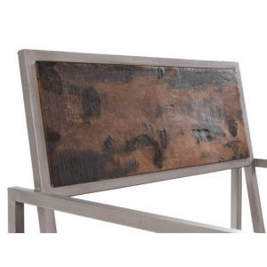 Industriální křeslo XXL United dřevo a kov - VÝPRODEJ  Jídelní židle MH01499X