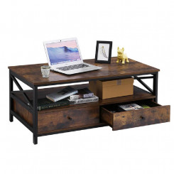 Konferenční stolek VASAGLE se 2 zásuvkami 100x55x47cm rustikální hnědá  Konferenční stolky LCT21BX