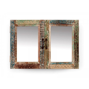 Barevná skříňka z masivu se zrcadlem Oceania - VÝPRODEJ  Koupelnové skříňky MH1315WX