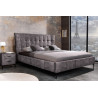 Postel Boutique 180x200cm tmavě šedá samet  Postele 41670