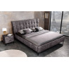 Postel Boutique 180x200cm tmavě šedá samet  Postele 41670