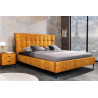 Postel Boutique 180x200cm tmavě žlutá samet  Postele 41667
