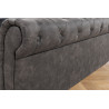 Postel Kensington 160x200cm tmavě šedá mikrovlákno  Postele 40605